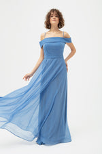 Women Sın Handerled Kayık Yolır Grade Long Evening Dress