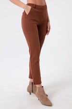 Woman High Waist Fabric Pants