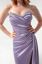 Women'S Chest Stone Long Evening Dress