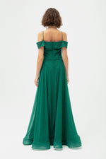 Women Sın Handerled Kayık Yolır Grade Long Evening Dress