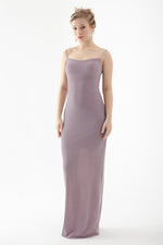 Women'S Stone Hanger Long Evening Dress With Back Dica