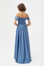 Women'S Stone Hanger Clash Cut Long Evening Dress