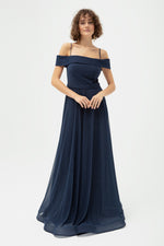 Women Sın Handerled Kayık Yolır Grade Long Evening Dress