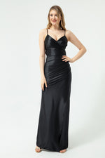 Long Evening Dress With Women'S Back Decollete Slit