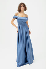 Women'S Stone Hanger Clash Cut Long Evening Dress