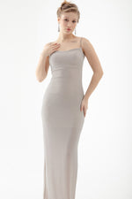 Women'S Stone Hanger Long Evening Dress With Back Dica