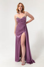 Women'S Chest Stone Long Evening Dress