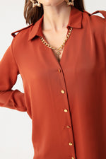 Women'S Collar Chain Detailed Shirt