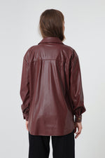 Female Artificial Leather Shirt