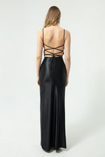 Long Evening Dress With Women'S Back Decollete Slit