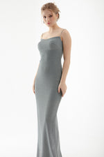 Women'S Stone Hanger Long Evening Dress With Back Dica