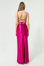 Long Evening Dress With Women'S Back Decollete Slit