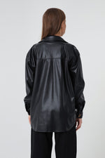 Female Artificial Leather Shirt