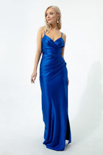 Long Evening Dress With Women'S Back Decollete Slit