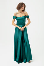 Women'S Stone Hanger Clash Cut Long Evening Dress