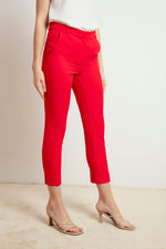 Woman High Waist Fabric Pants