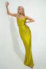 Long Evening Dress With Women'S Back Decollete Slit