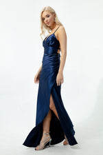 Long Evening Dress With Women'S Back Decollete Slit