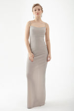 Women'S Stone Hanger Long Evening Dress With Back Dica