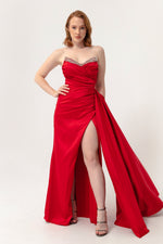 Women'S Chest Stone Long Evening Dress