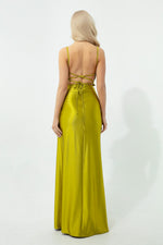 Long Evening Dress With Women'S Back Decollete Slit