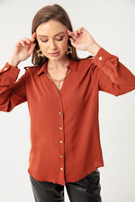 Women'S Collar Chain Detailed Shirt