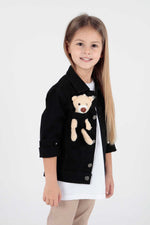 Girls Teddy Teddy Cotton Jean Jacket Daily Fashionable AK22176023
