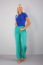 Women's Combed Cotton Wide Leg Trousers 210036