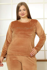 Large Size Women Velvet Pajamas Set 9074