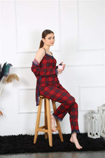 Women's Triple Plaid Dressing Gown 16106