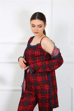 Women's Triple Plaid Dressing Gown 16106