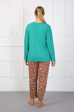 Woman Large Size Combed Pajama Set 202180