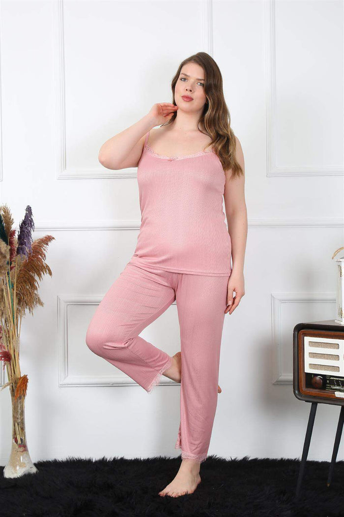 Women's Large Size Powder Pajama Set 202195