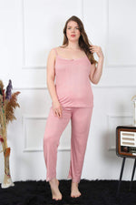 Women's Large Size Powder Pajama Set 202195