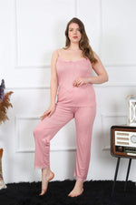 Women's Large Size Powder Pajama Set 202195