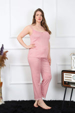 Women's Large Size Powder Pajama Set 202195