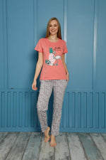 Women's Cotton Pajamas Suit 20500N