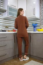 Women's Combed Long Sleeve Pajama Set 2773