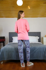 WOMEN'S combed long arm pajama set 4102
