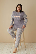 Welsoft Fleece Women's Large Size Pajamas Set 808036