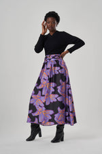 Waist Buckled Patterned Skirt