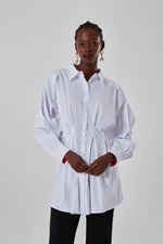 Shirred White Shirt