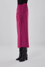 Pleated Fuchsia Buzzy Skirt