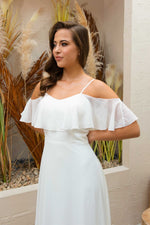 Angelino Ecru Hanger Long Wedding Dress and Outdoor Shooting Dress