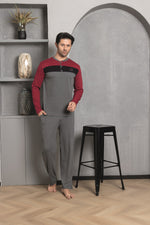 Men's Pajama Set Interlok Öön Middle Part Cotton Seasonal M70052267