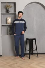 Men's Pajama Set Interlok Öön Middle Part Cotton Seasonal M70052267