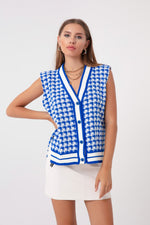 Women'S Coat Patterned Knitwear Vest