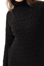 Female Fisherman Neck Knitting Detail Knitwear Sweater