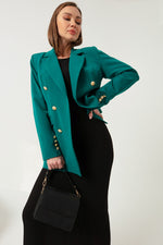 Female Gold Buttoned Jacket