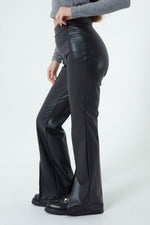 Female Slit Leather Pants